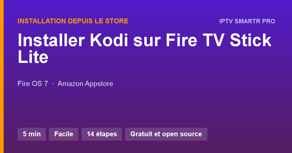 Kodi sur Amazon Fire TV Stick Lite — Installation depuis le store